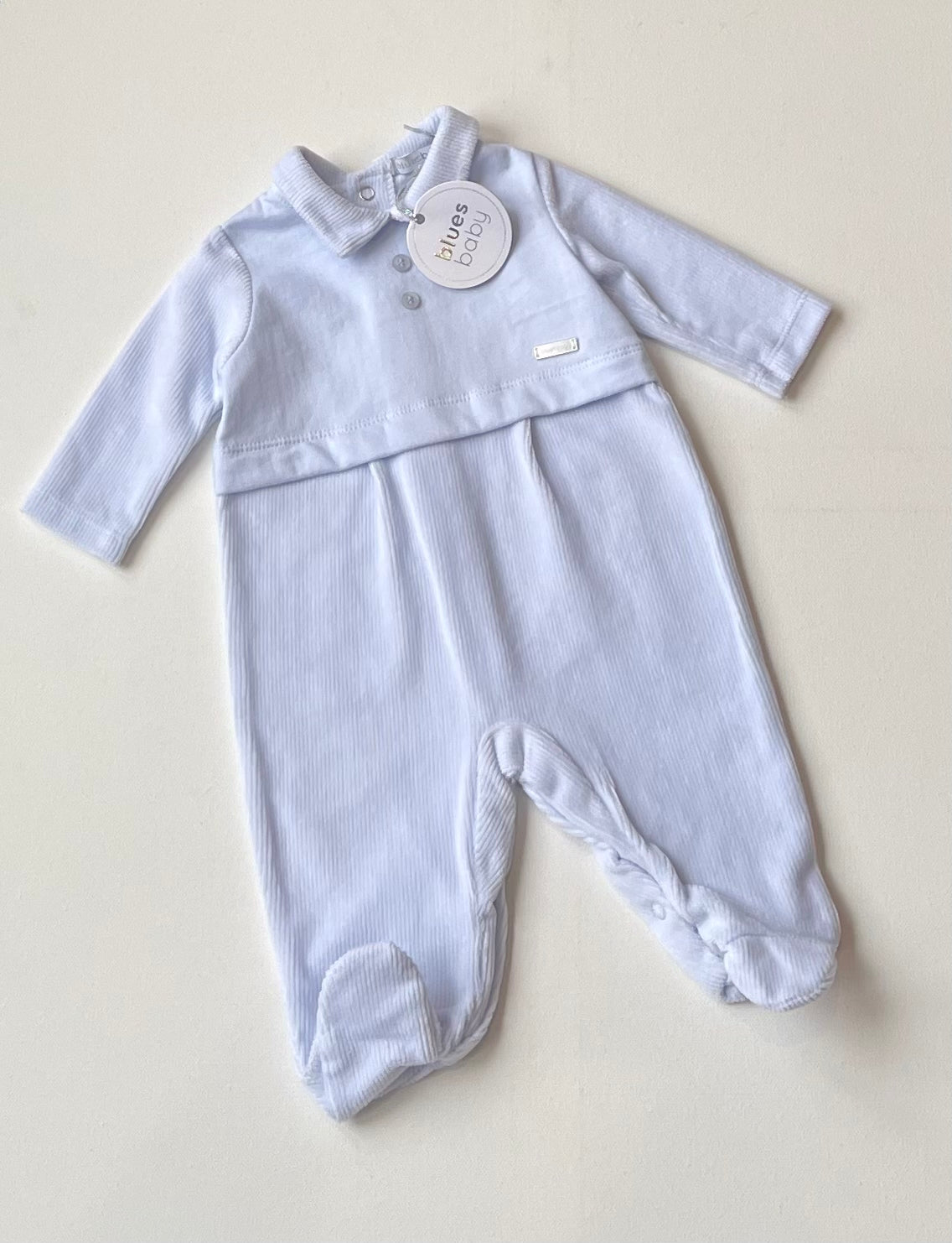 Blues Baby Boys drop needle
sleeper with Italian fleece body