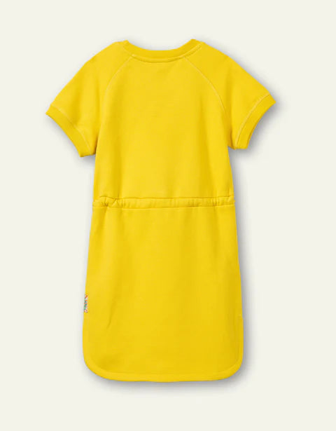 OILILY Deborah Yellow Logo Sweat Dress