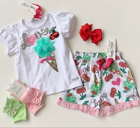 Happy Calegi Cherry Shorts Set