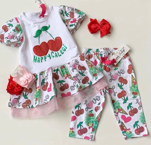 Happy Calegi Cherry Capri Set